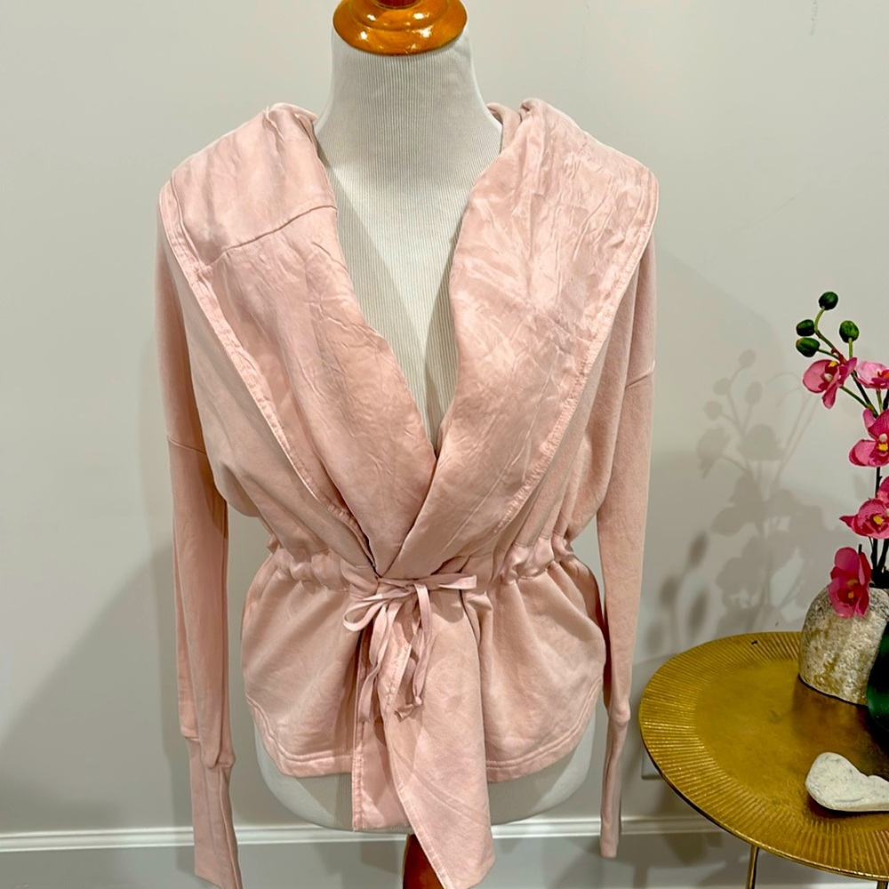 Young Fabulous and Broke Draped Collar Hoodie XS pink
